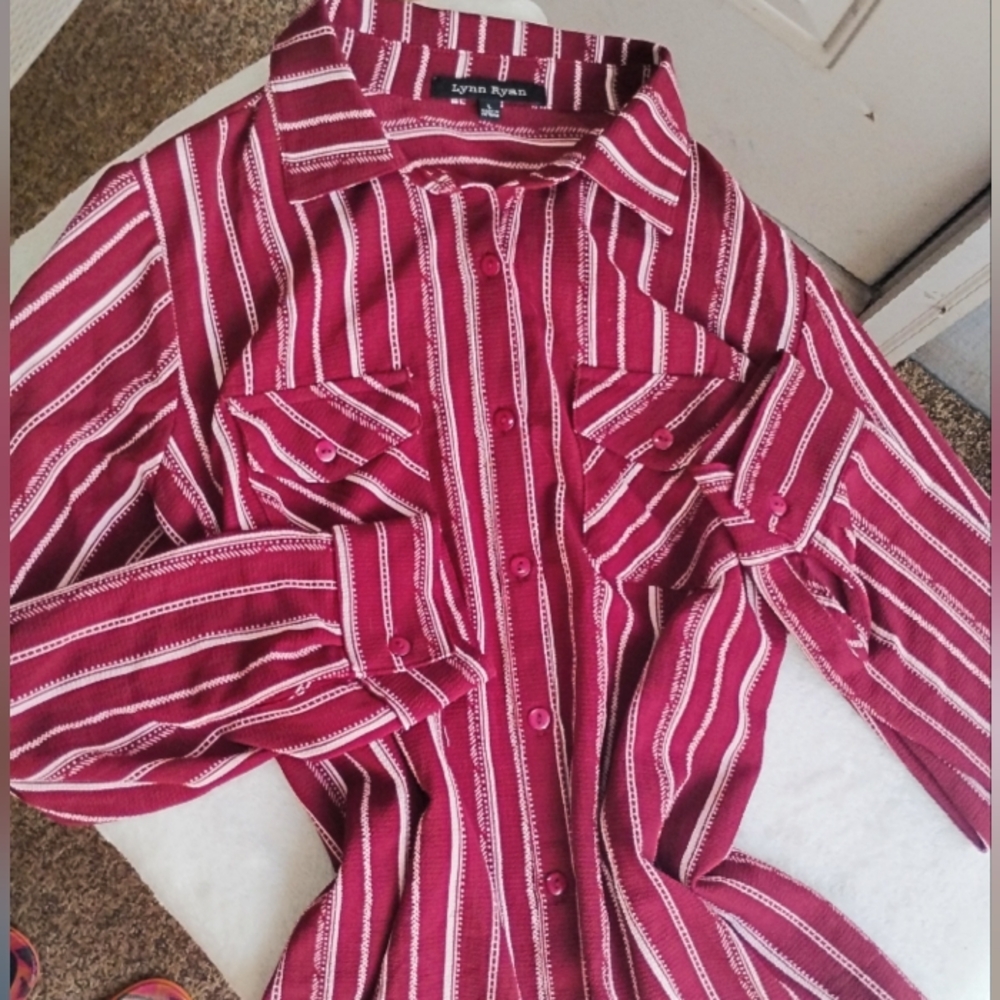 Lynn Ryan Striped Button Down Shirt